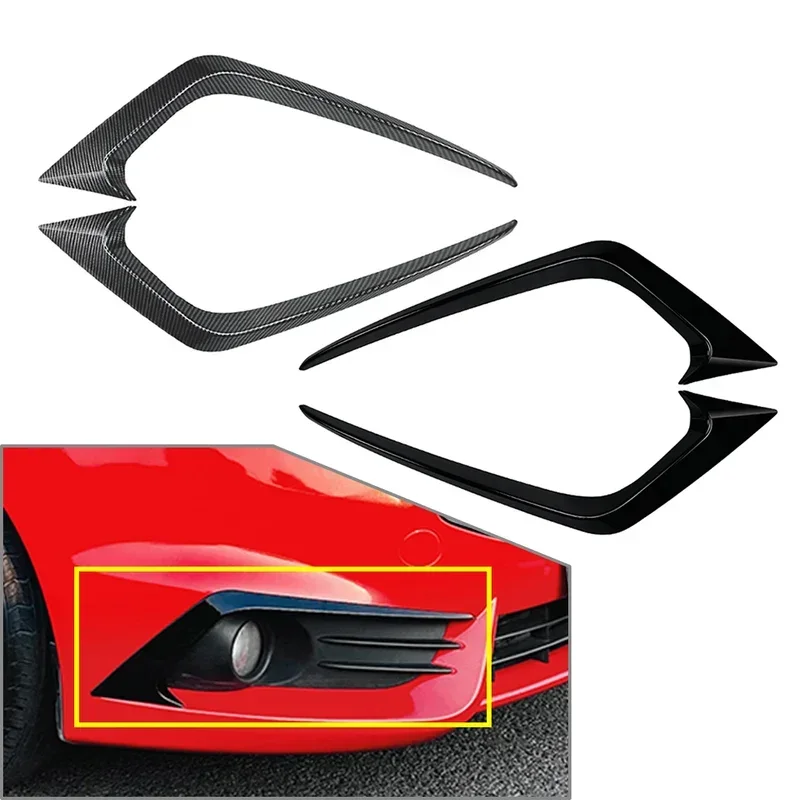 Car Front Bumper Side Splitter Spoiler Decoration Trim Fit For Ford Fiesta ST MK6 B-Max 2012 2013 2014 2015 2016 2017