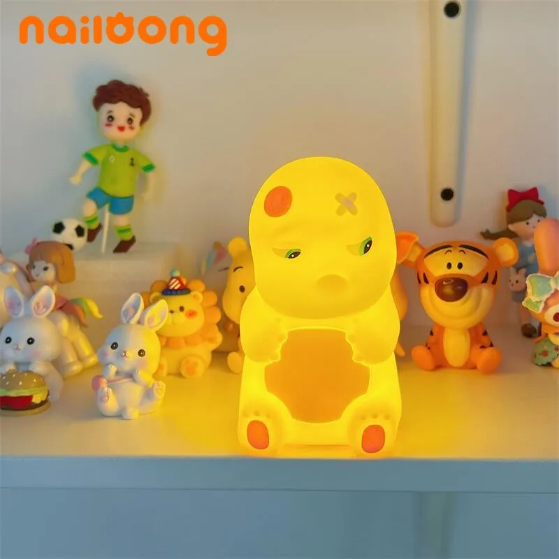 Nailong Night Light Milk Dragon Silicone Lmap Soft Warm Lamp Cute Cartoon Lamp Birthday Christmas Gift for Kids Room Decor