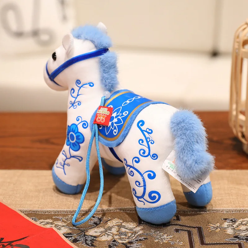 12/20cm Kawaii Horse Plush Keychains Cute Soft Plush Toy Bag Accessories Keychain Backpack Bag Car Stuffed Keyrings