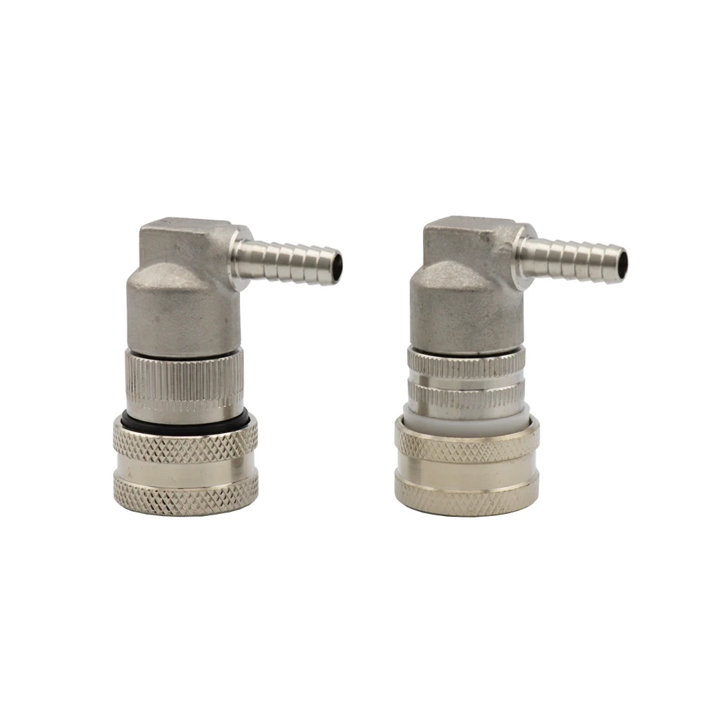 

Stainless Steel Ball Lock Disconnects 1/4" Barb Corny Keg Connector – Liquid & Gas Beer Brewing