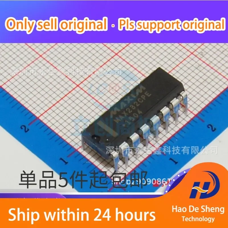 10PCS/LOT MAX232CPE MAX232 DIP16 Serial Communication Conversion IC New Original In Stock