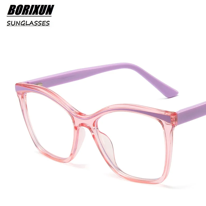 Square Anti Blue Light Glasses Women Fashion Colorful Eyeglasses Frames for Ladies Computer Eyewear Prescription Spectacle Frame