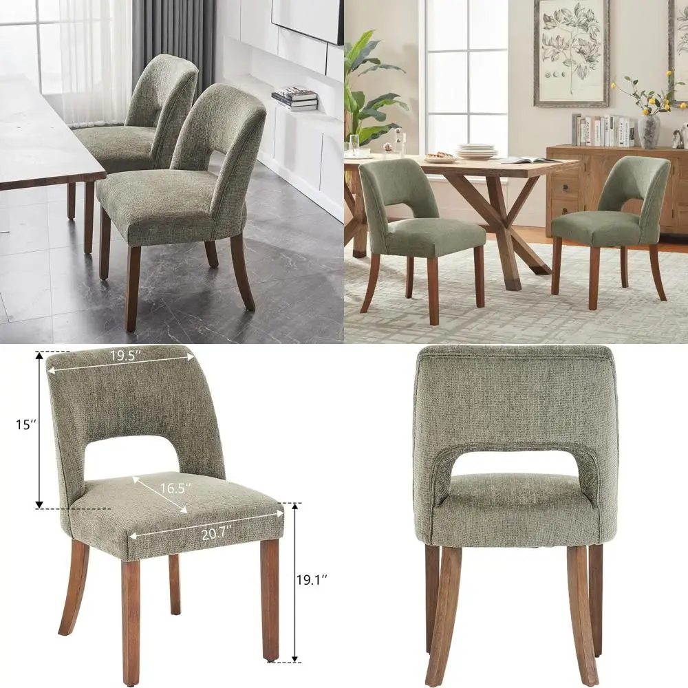 

Wooden Dining Chairs Set o 6, ern abric Upholstered Dining Room Chair Kitchen Chairs, armhouse Dinner Chair or Kitchen Dining Ro