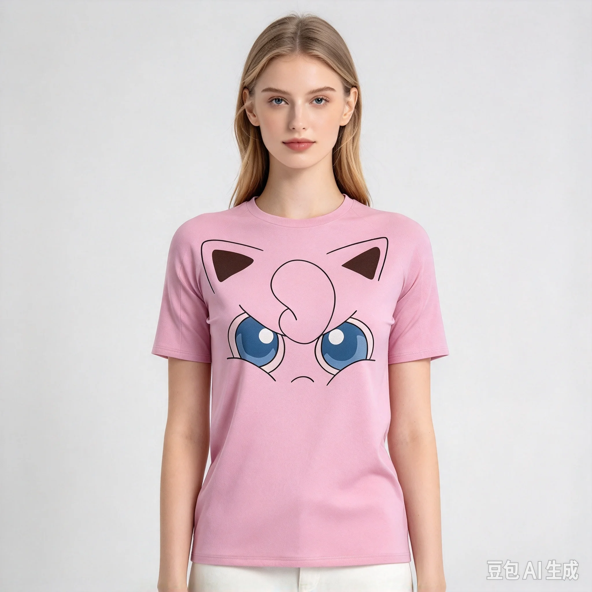 New Cute Pet Spirit Pattern Printed Loose Short-sleeved Men's and Women's Casual Round-neck T-shirt