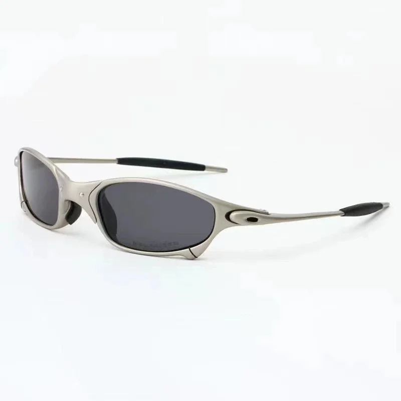 

New Polarized sunglasses for men and women, trendy silver frame, travel, cycling, and driving sunglasses
