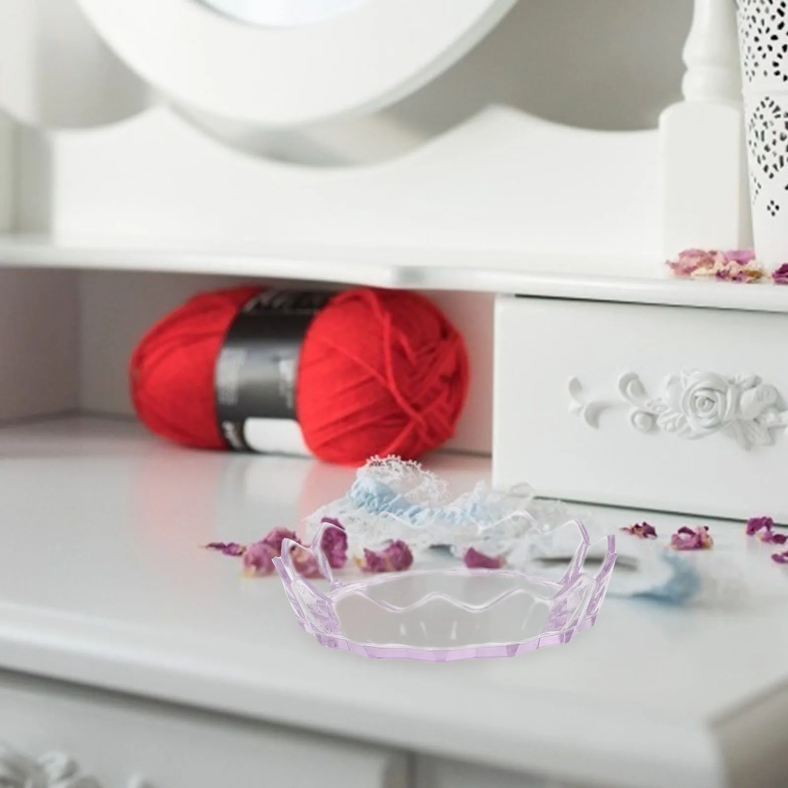 

5 Pcs Nail Art Palette Manicure Tools Acrylic Display Plates Polish Mixing Tray Color DIY Home Use Flower Shape Design