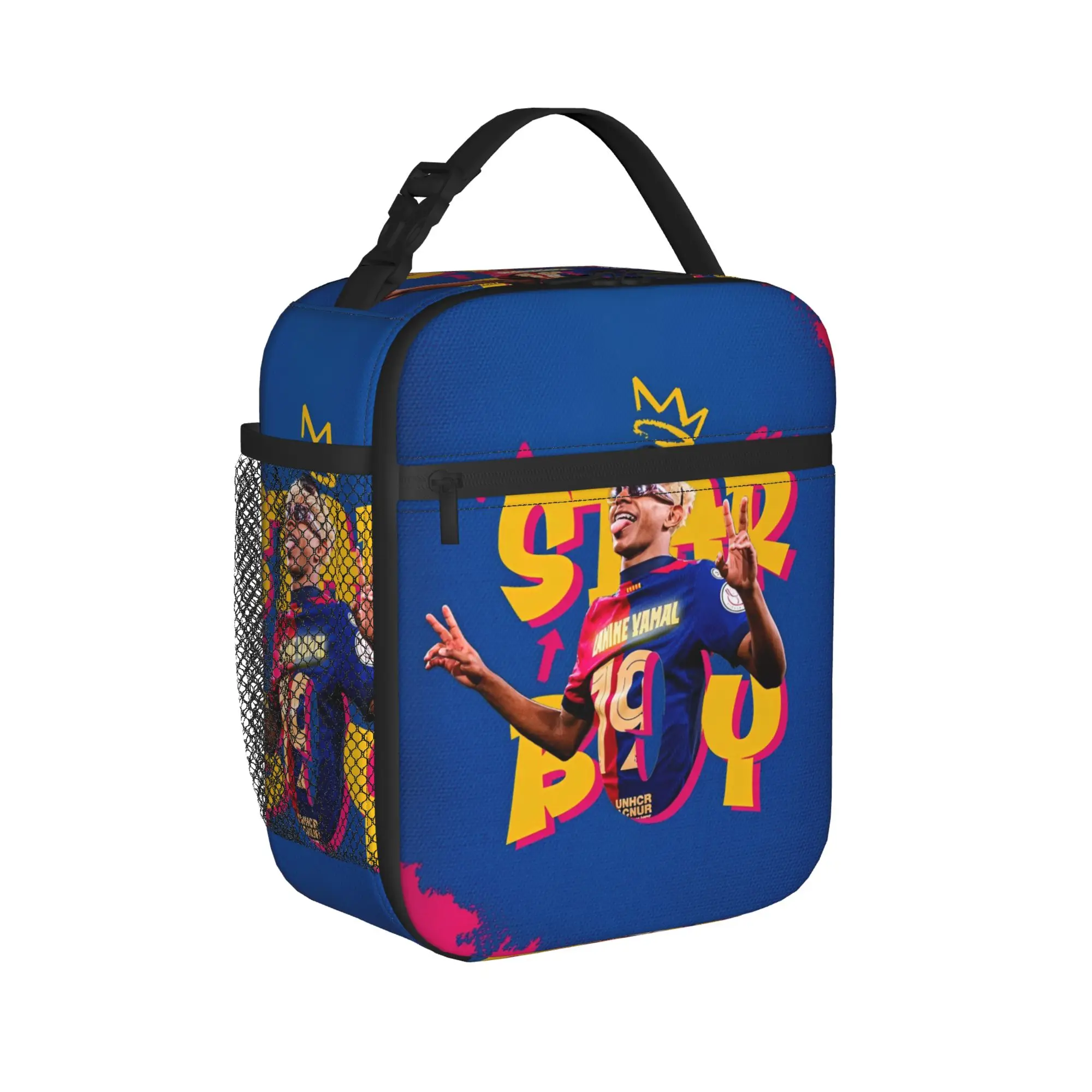Football Soccer Lamine Y-Yamal Insulated Lunch Bags Portable Reusable Thermal Bag Tote Lunch Box Beach  Outdoor Bento Pouch