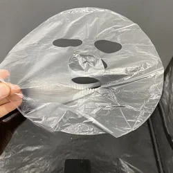 100pcs Plastic Film Full Face Cleaner Mask Neck Stickers Masks Wrap Face Paper Disposable Transparent Facial Beauty Makeup Tools