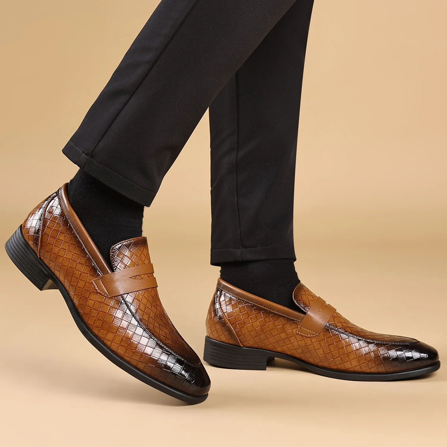 penny loafers for man luxury designer shoes slip-on formal shoes man office loafers italian wedding shoes zapato caballero