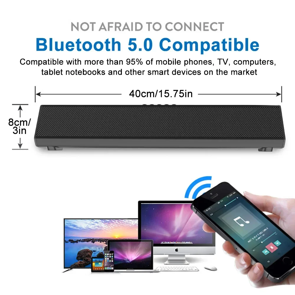 

S-16A TV High Power 50W Sound Bar Wired Subwoofer Bluetooth Speaker 5.0 for Projection Caixa De Som with Remote Control PC/USB