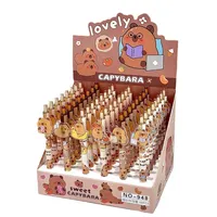 6/48Pcs/Lot Cartoon Cute Capybara Series Ball Pen Mechanical Pencil Gel Pen Stationery Student Supplies Stationery Wholesale