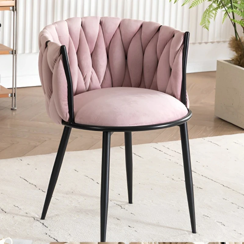 Sillones modernos para sala de estar, taburete de Bar de franela de alta calidad, silla de maquillaje para dormitorio, silla giratoria con elevación