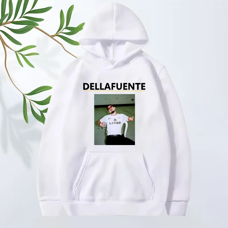 Dellafuente Classic classic graphic hoodie 2025 new men women vintage Long sleeve Sweatshirt with print oversized hoodie unisex
