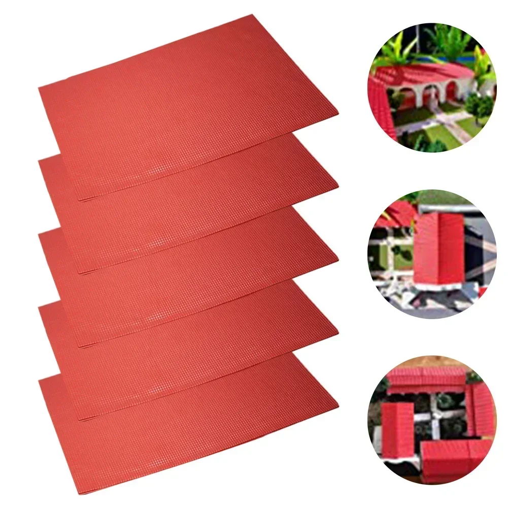 1:25 Scale Simulation Tiles Roof Model Building DIY PVC Construction Miniature Roof Tiles Architecture Micro= Landscape Garden