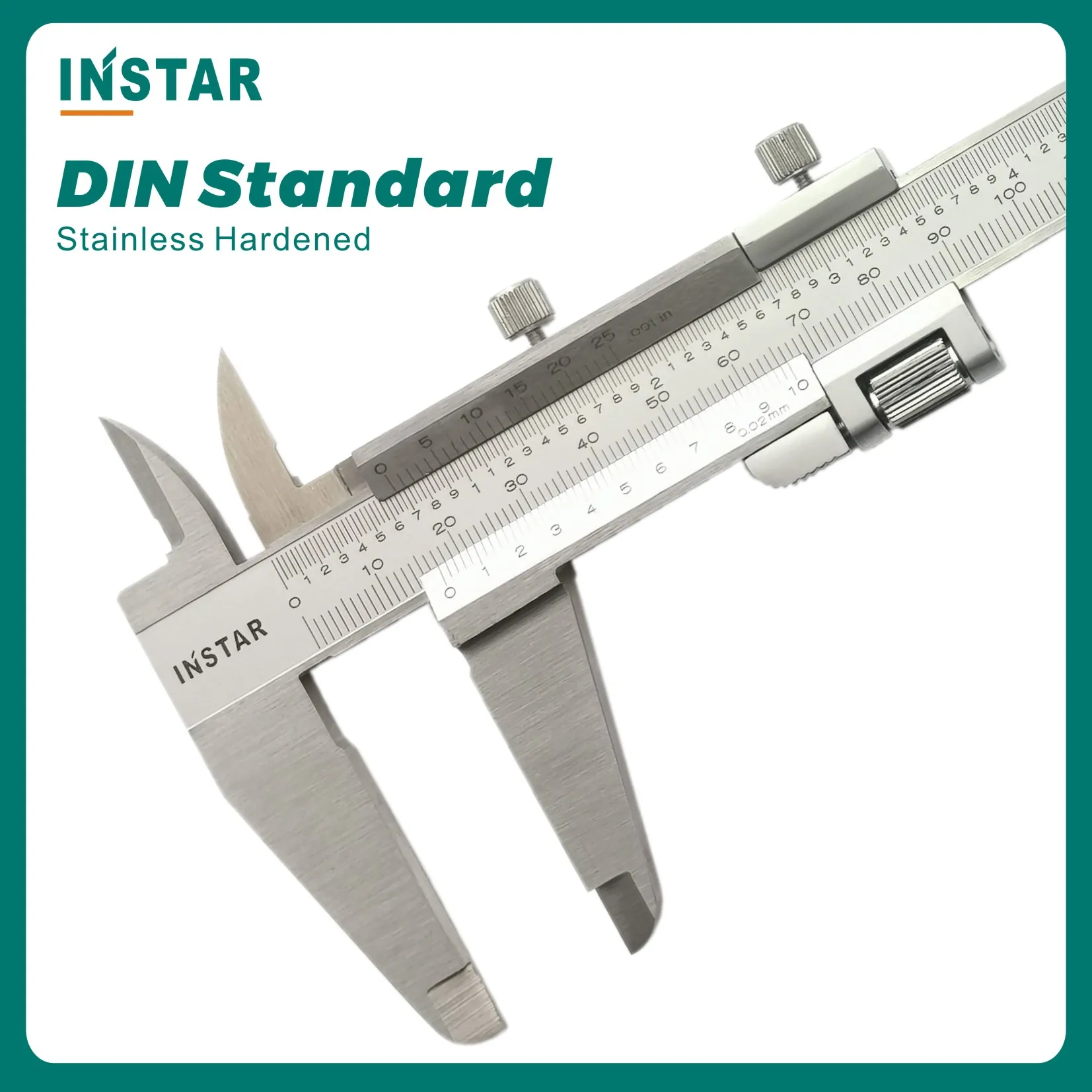 Suwmiarka noniuszowa INSTAR Mono-Block Stal nierdzewna 150 mm/6" DIN Standard 200 mm/8" z precyzyjną regulacją 300 mm/12"