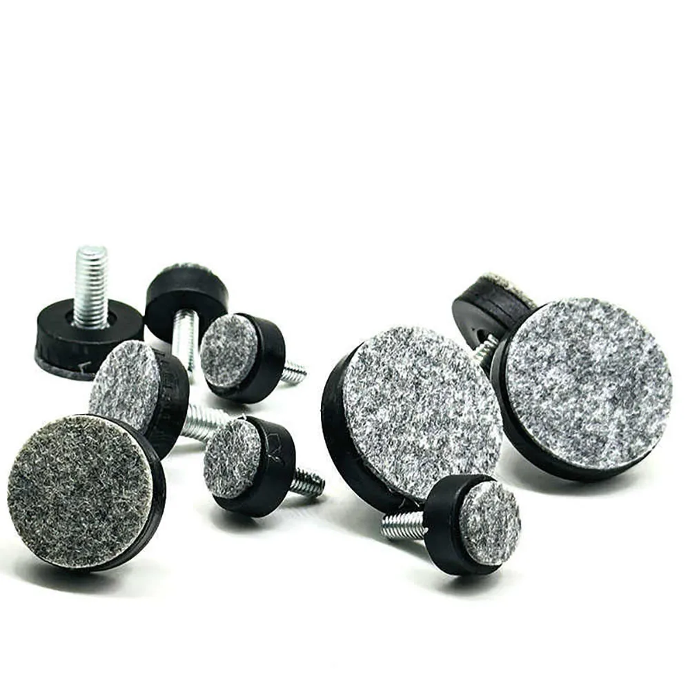 4-16Pcs Felt Nylon Adjustable Foot Pads Screws M6 M8 Table  Chair Balance Foot Pads Furniture Leg Anti Slip Protection