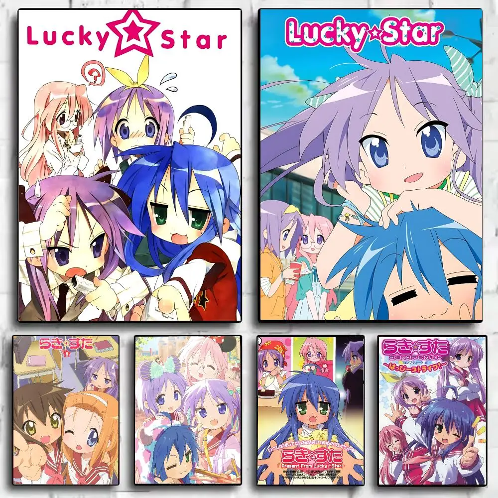 Anime L-Lucky S-Star Poster HD Print Wall Art for Bedroom Living Room Office Bar Home Decor Aesthetic Print