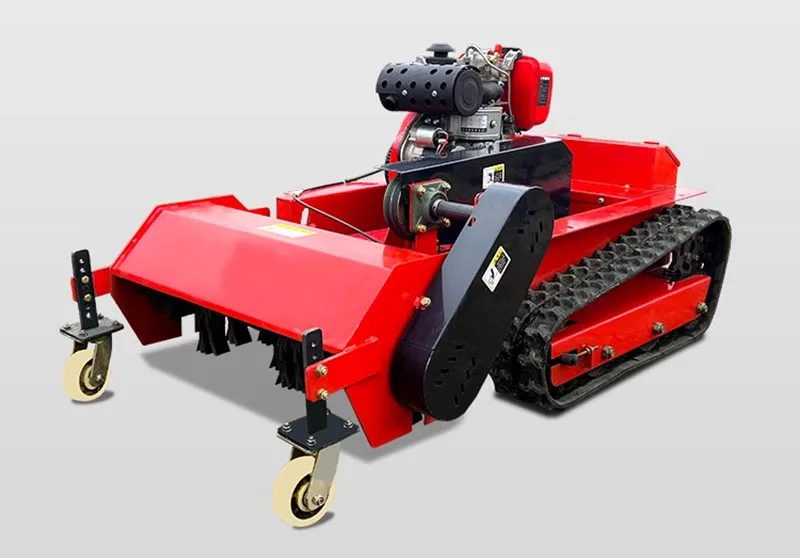 Hot Sale Chinese-Made Self-Propelled Garden Lawn Mower with Remote Control Gasoline & Rubber Crawler Robot Rubber Tracks