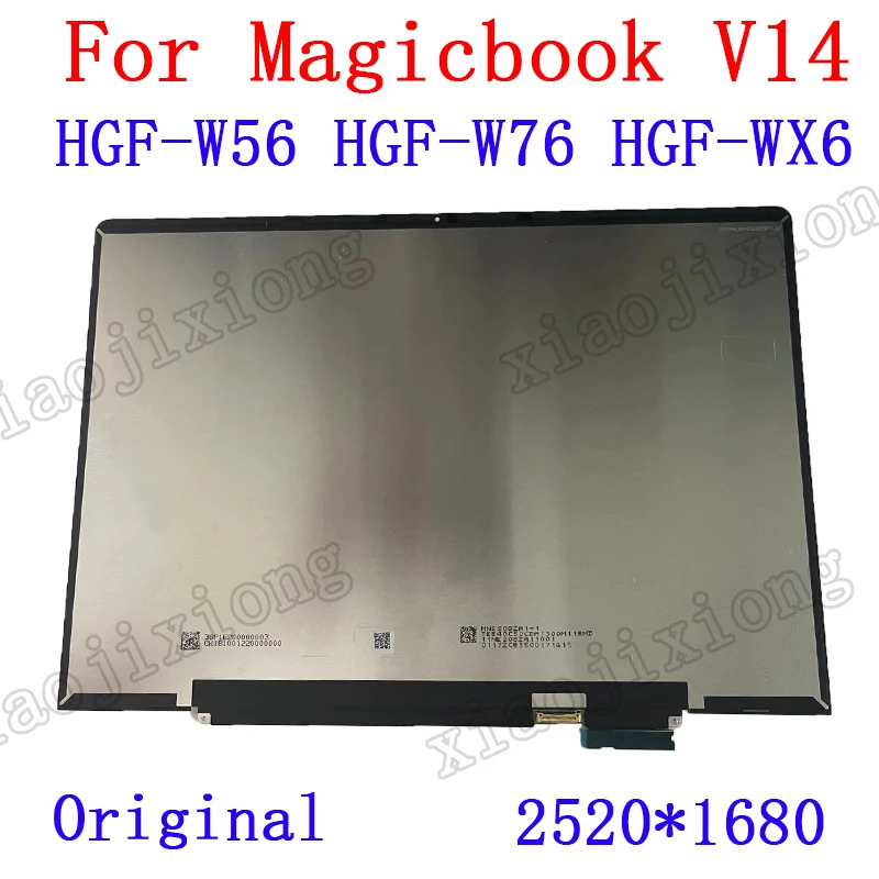 

Новинка, оригинальный сенсорный экран для Honor MagicBook V14, модель WX6 14,2 дюйма, ЖК-экран в сборе, разрешение 2520*1680, дисплей 2,5 K