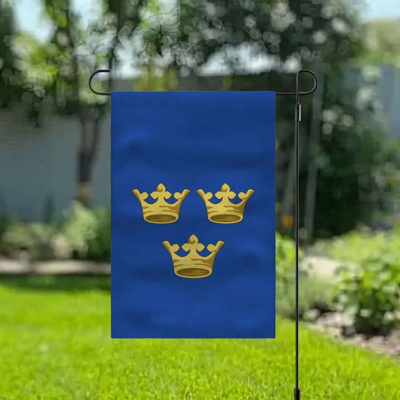 Medieval Coat of Arms Garden Flag 12x18 Double Sided Yard Outdoor Flag (Kingdom of Sweden)