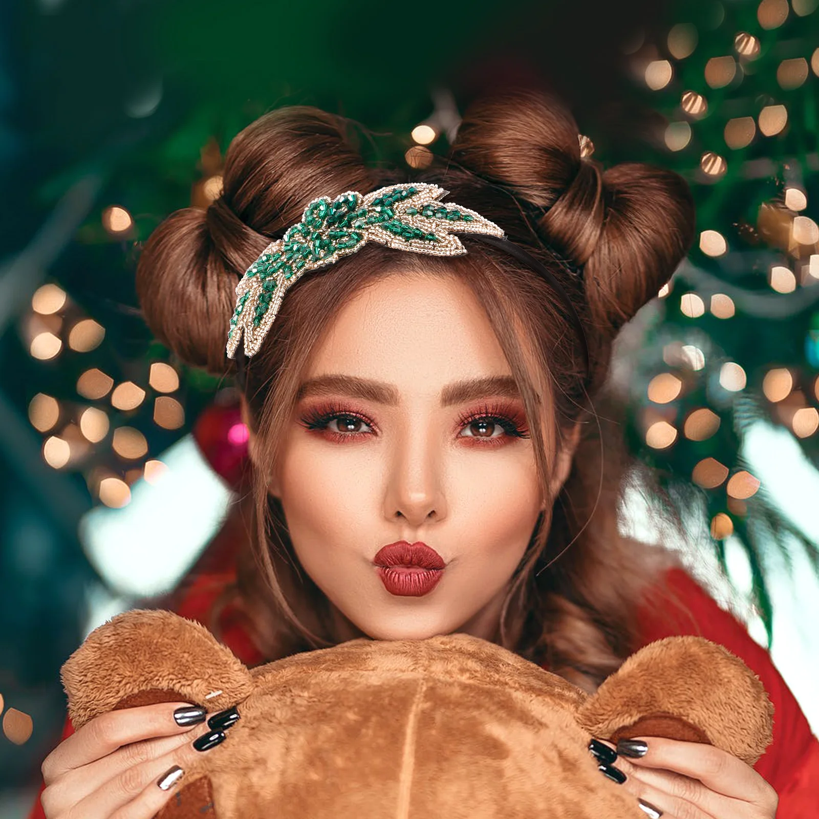 1 قطعة الديكور عقال هوب للحزب الرقص إكسسوارات الشعر الكرة موضوع الحدث ارتداء شيك غطاء الرأس إكسسوارات الشعر