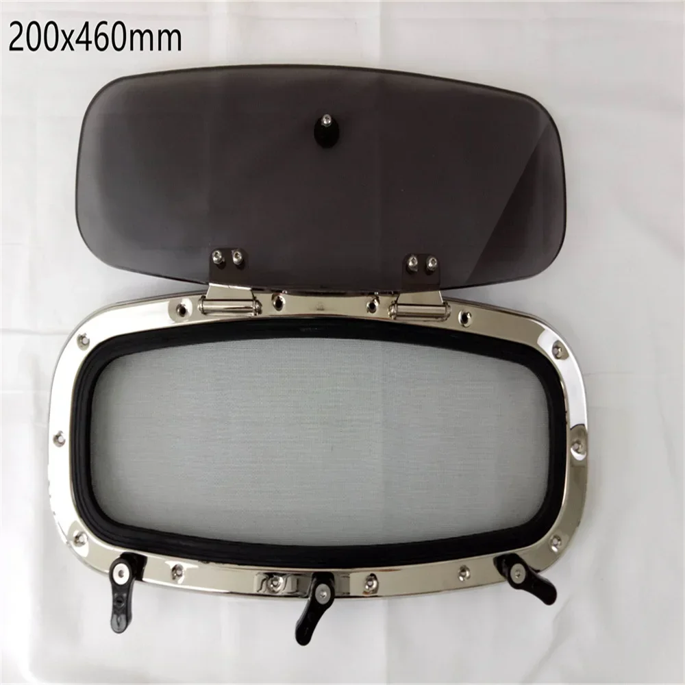6 Sizes 316L Stainless Steel Rectangular Portlight Porthole Hatch Window Marine Boat Side Windows Mirror Polished