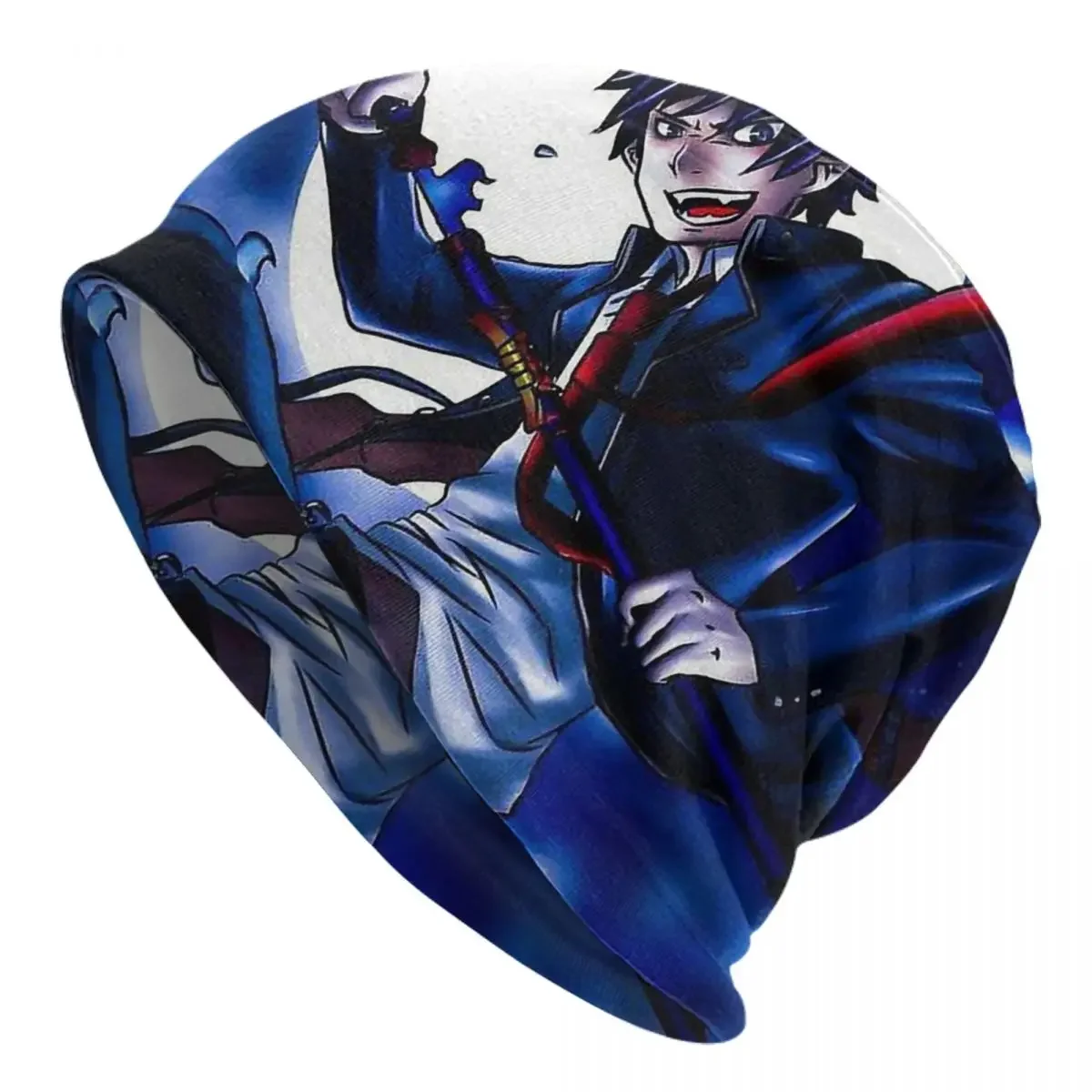 Шапка Moon, Мужская модная тонкая шапка, шапочки с изготавливающим синим демоном, шапки-бини с аниме, шапки для мужчин и женщин, креативные хлопковые шапки
