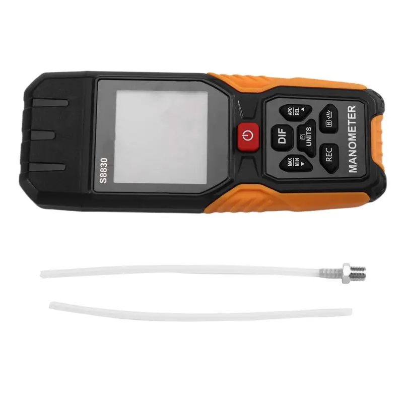 

Цифровой манометр 36,8 кПа, 11 единиц измерения, измеритель давления воздуха, дифференциальный манометр, измеритель давления природного газа - AT64