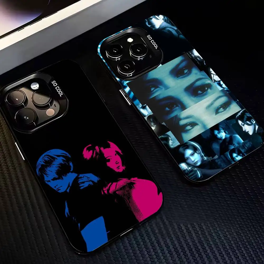 

A-Ada Wong R-Resident E-Evil Phone Case For iPhone17,16,15,14,13,12,11,Pro,MAX Gray Matte Silicone Black Cover