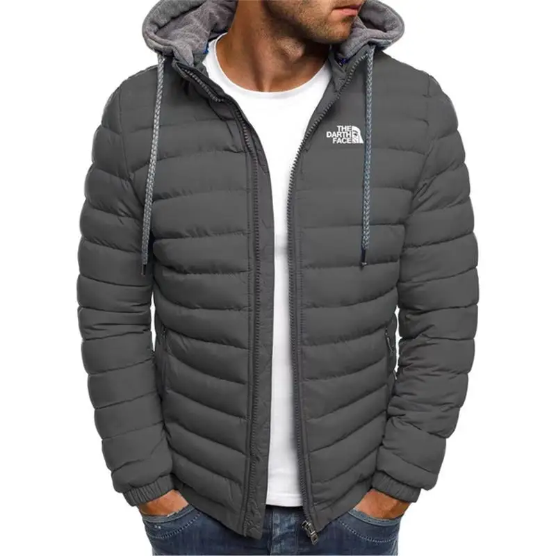 Autumn and winter men's oversized coat thick coat outdoor winter men's warm zipper street style coat plus size jacket