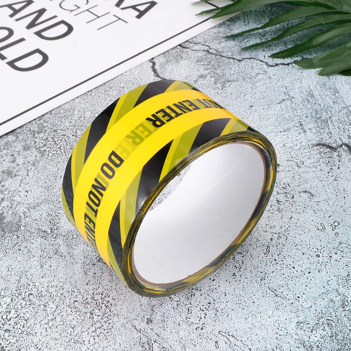 Duct Tape Black Color Clear Safety Warning Self Adhesive Sticker Masking Stripes Pipeline