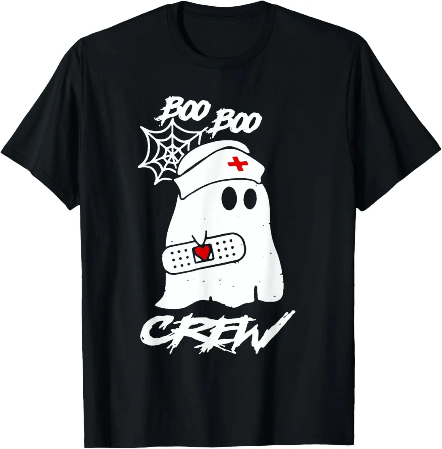 Boo Boo Crew Nurse Ghost Funny Halloween Costume Nursing T-Shirt