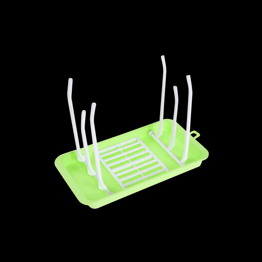 

Baby Bottle Drying Rack Foldable Light Green Pp Material Compact Design For Nipples Breast Pump Parts Pacifiers
