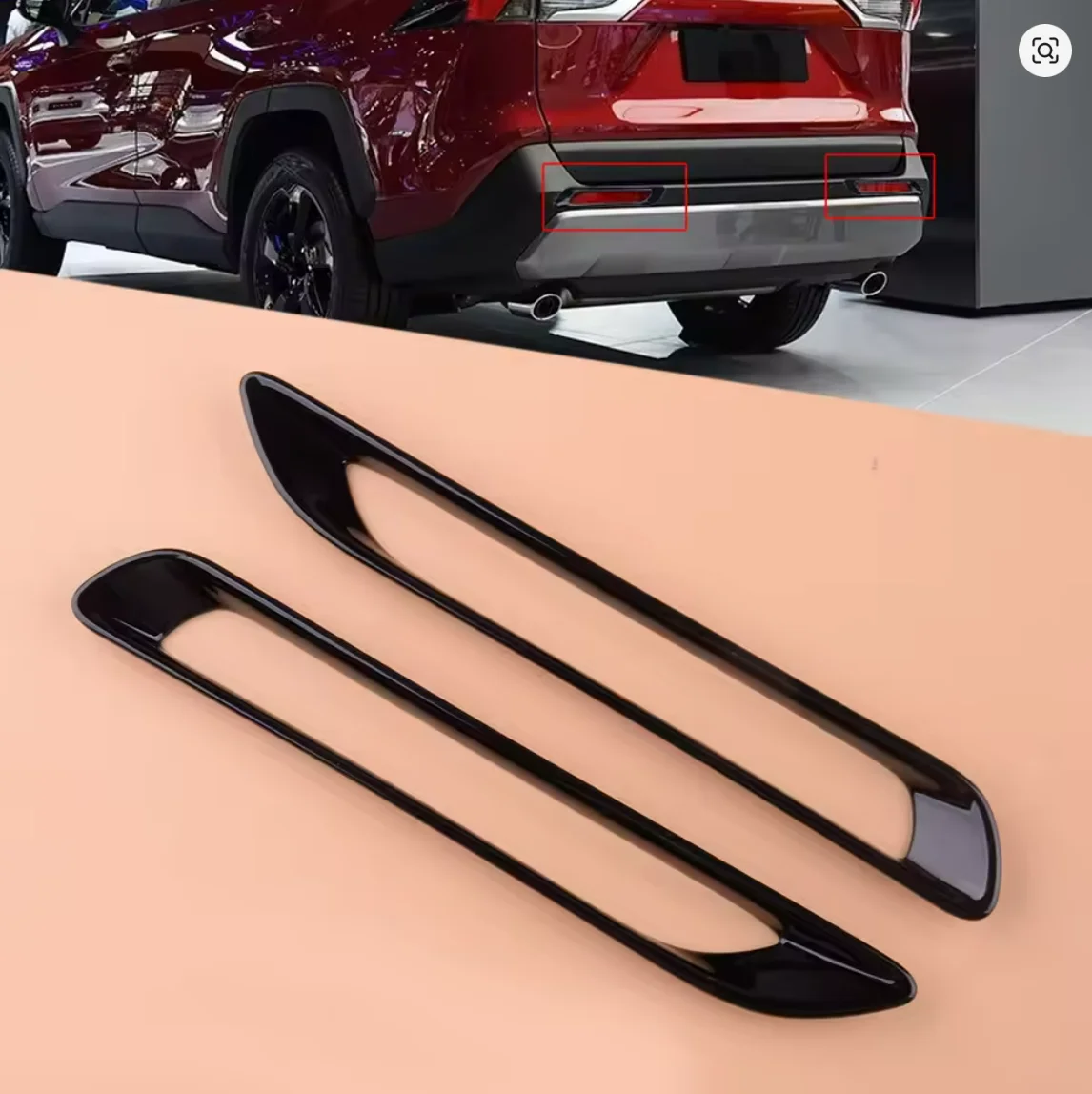 

For Toyota RAV4 XA50 2019 2020 2021 2022 2023 2024 RAV 4 Hybrid Car Rear Tail Fog Light Lamp Frame Trim Cover Decoration Sticker