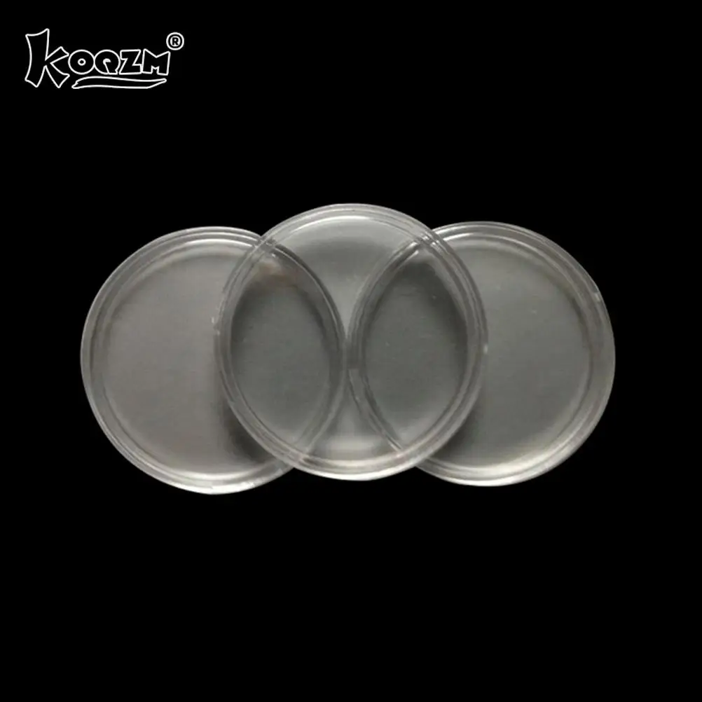 10pcs 40mm Applied Clear Round Cases Coin Storage Capsules Holder Round Plastic