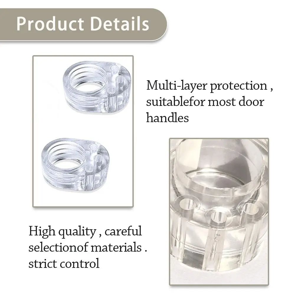 Transparent New Protection Anti-collision Ring Doors Guard PVC Door Stopper Handle Bumper Wall Protector Stop Bumper