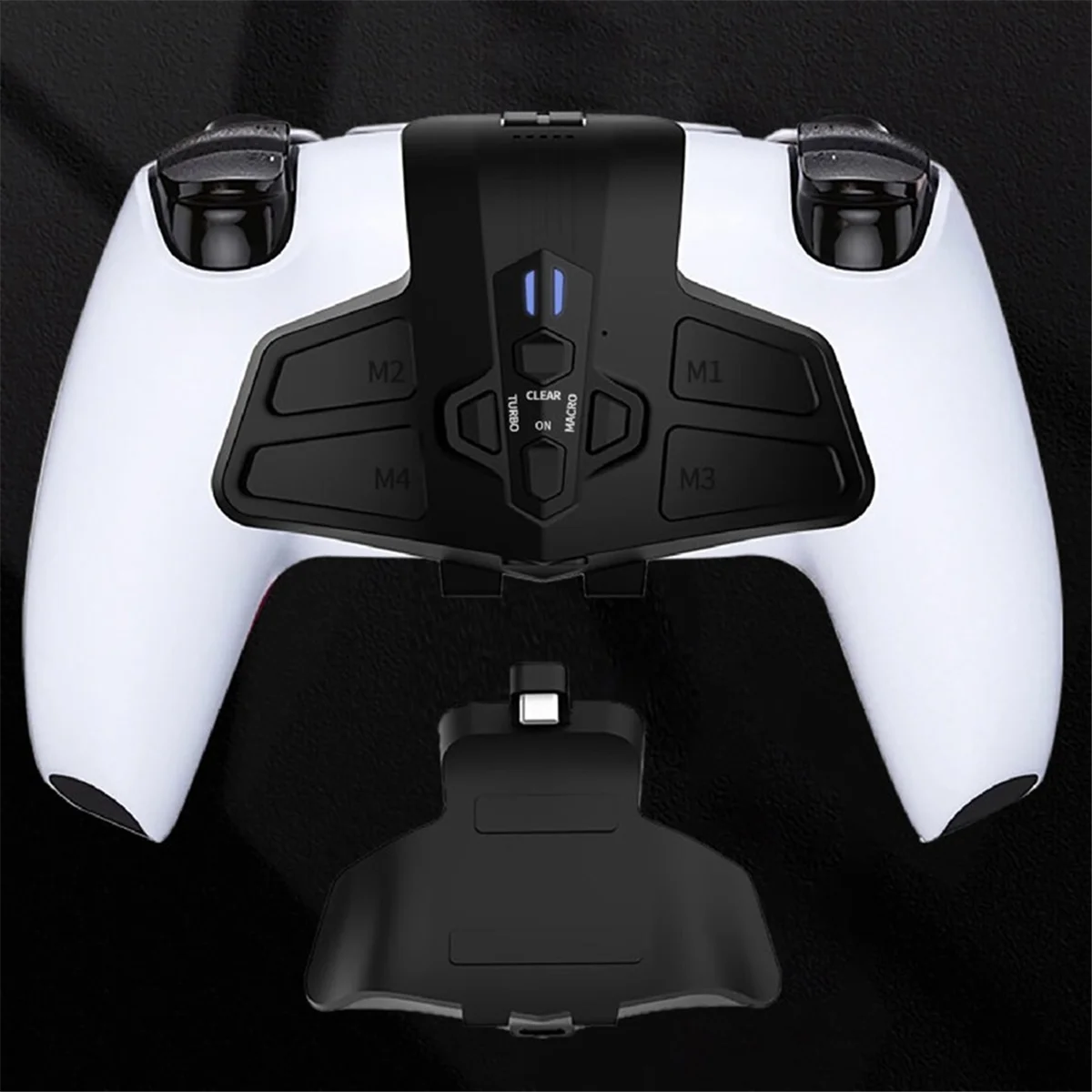 Per pulsante posteriore plug-in diretto wireless Bluetooth con programmazione scoppia Mappatura personalizzata con quattro pulsanti posteriori, bianco