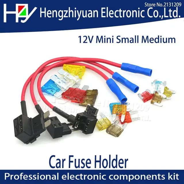 TAP Adapter z 10A Micro Mini standardowy bezpiecznik ostrza ATM 12V MINI mały średniej wielkości samochodowy uchwyt bezpiecznika Add-a-circuit Piggy Back bezpiecznik