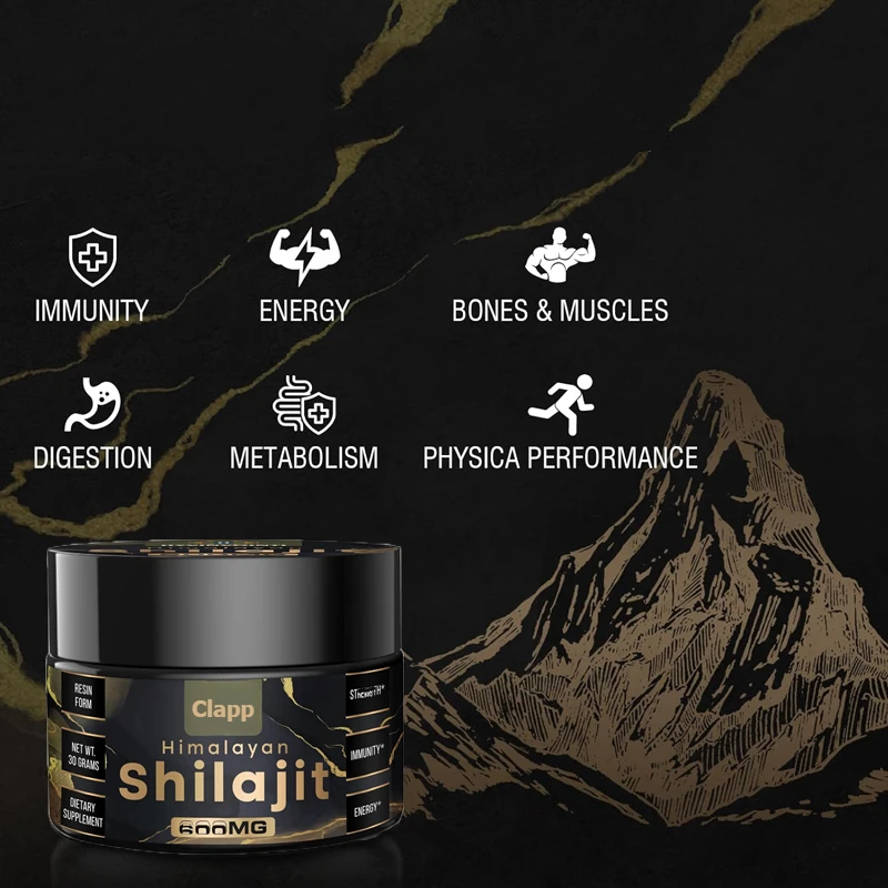 600mg Shilajit pure Himalayan -100% pure organic Shilajit provides energy, rich in acid and over 85 trace minerals