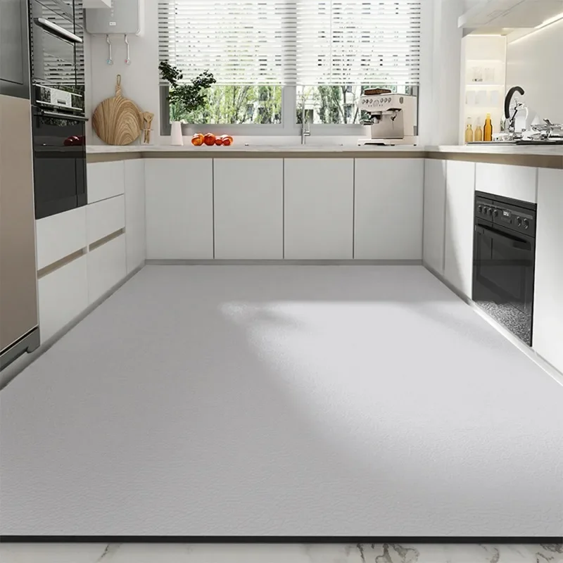 Kitchen Large Rug Pvc Waterproof Mat Leather Carpet Oil-proof Floor Mats Non-slip Long Rugs Home Decoration Alfombra De Cocina