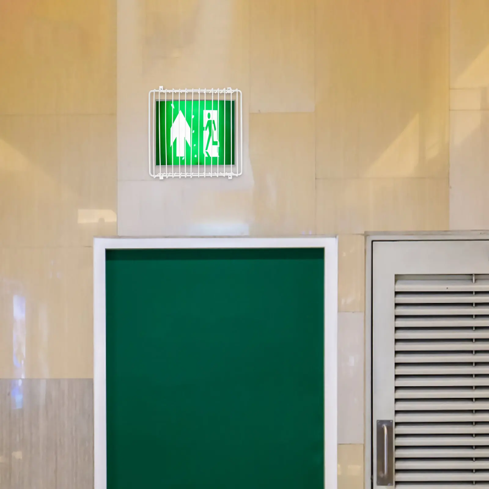 

Emergency Light Safety Barrier Exit Sign Cage Protector Impact Resistant Wire Guard Damage Shield Indoor Outdoor Use