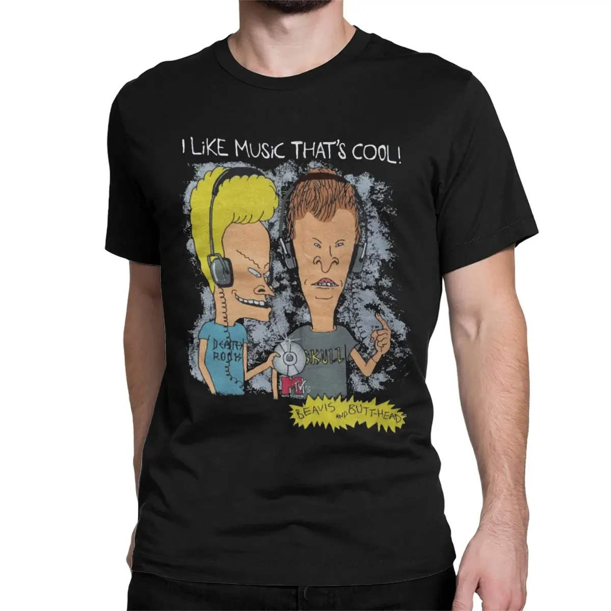 Men Women\'s T-Shirt Beavis And Butthead Novelty Pure Cotton Tees Music Cartoon BB T Shirts Round Neck Clothes Big Size