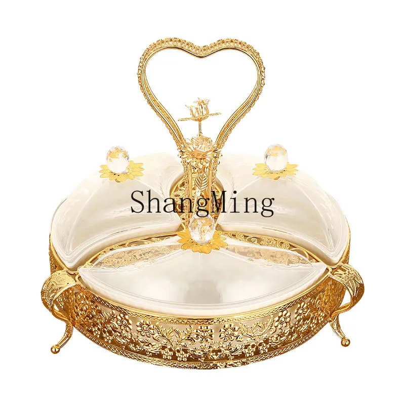 

PYH factory direct sales acrylic fruit plate creative modern living room snack plate fruit plate with lid