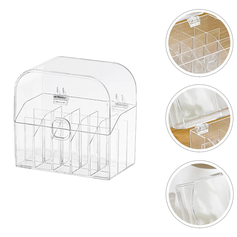 

1pc Lipstick Storage Box Desktop Organizer Large Capacity Makeup Holder For Bedroom Lip Gloss Display Stand Plastic
