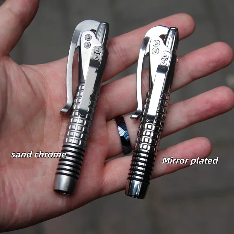 1 PC EDC Titanium Alloy Signature Pen Office Student Writing Ballpoint Pen Multi-functional Portable Outdoor Tools