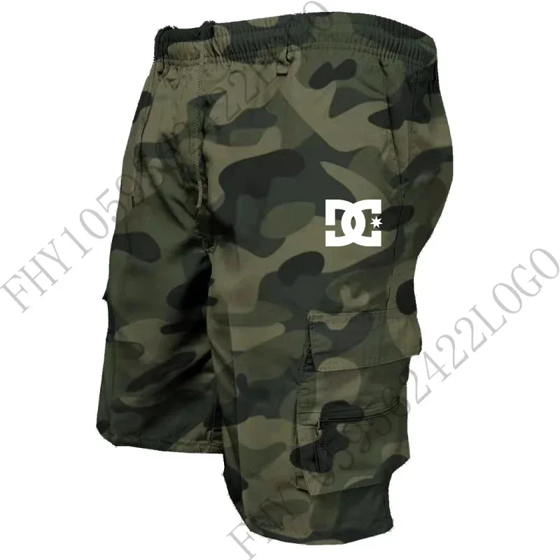 Summer 2026 New Men's Camouflage Running Shorts, Fashionable and Breathable Shorts, Outdoor Fishing Five-Piece Workwear Shorts