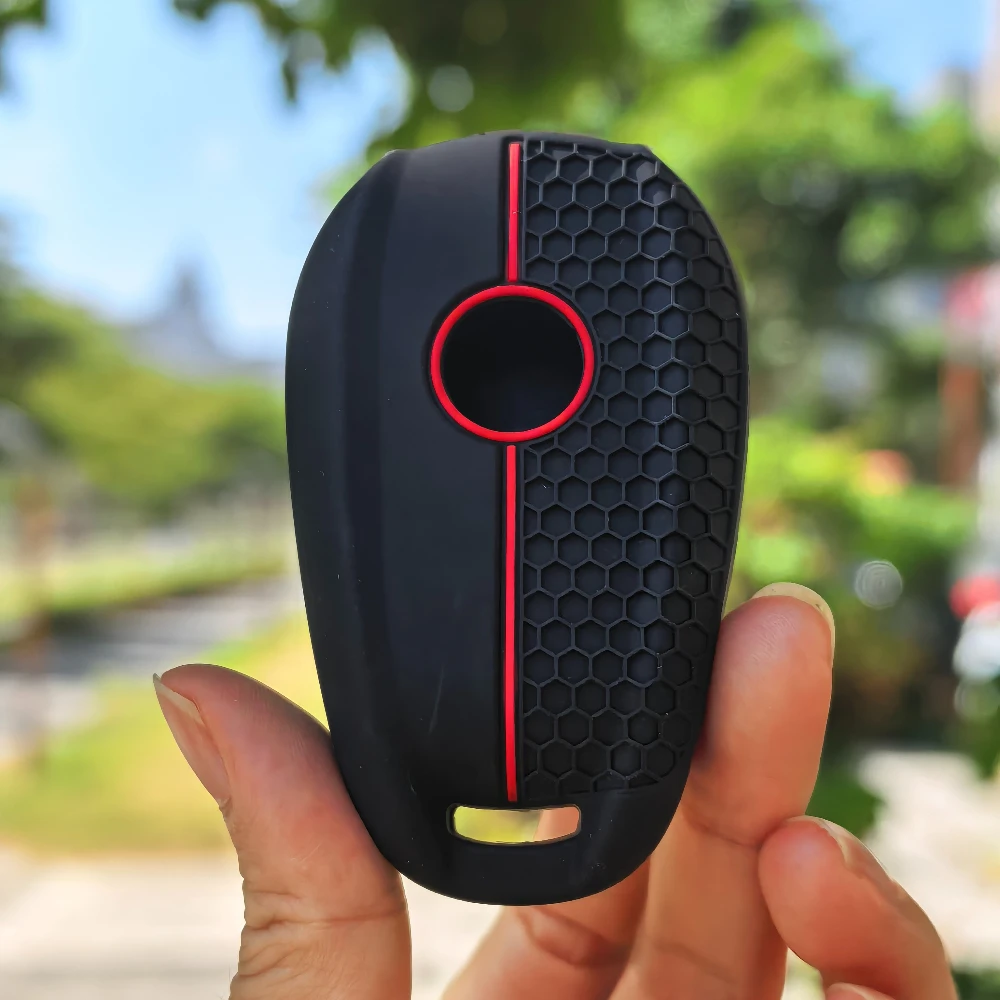 3 Button Silicone Car Key Case Cover for Alfa Romeo Stelvio Giulia 2017 2018 Remote Fob Shell Skin Key Protector Accessories