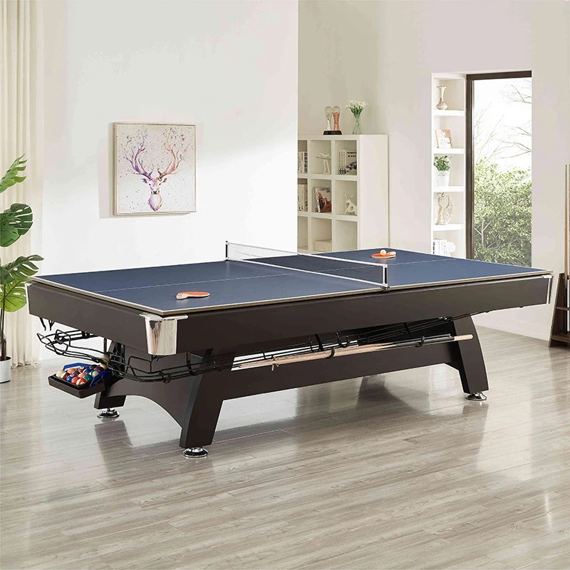 Picture 4: Household solid wood pool table automatic return American black eight indoor pool table multi-functional three-in-one marble tab