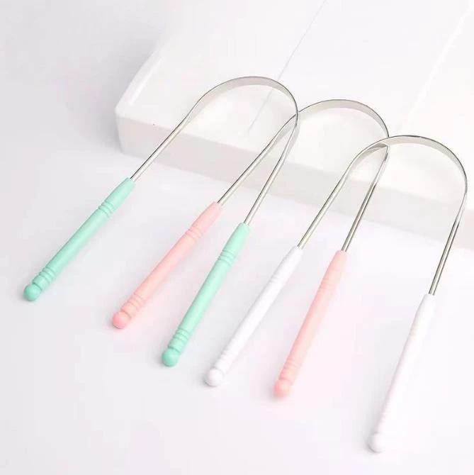 60Pcs Stainless Steel Tongue Scraper Oral Tongue Cleaner Brush Tongue Toothbrush Oral Hygiene High Quality Tounge Scraper