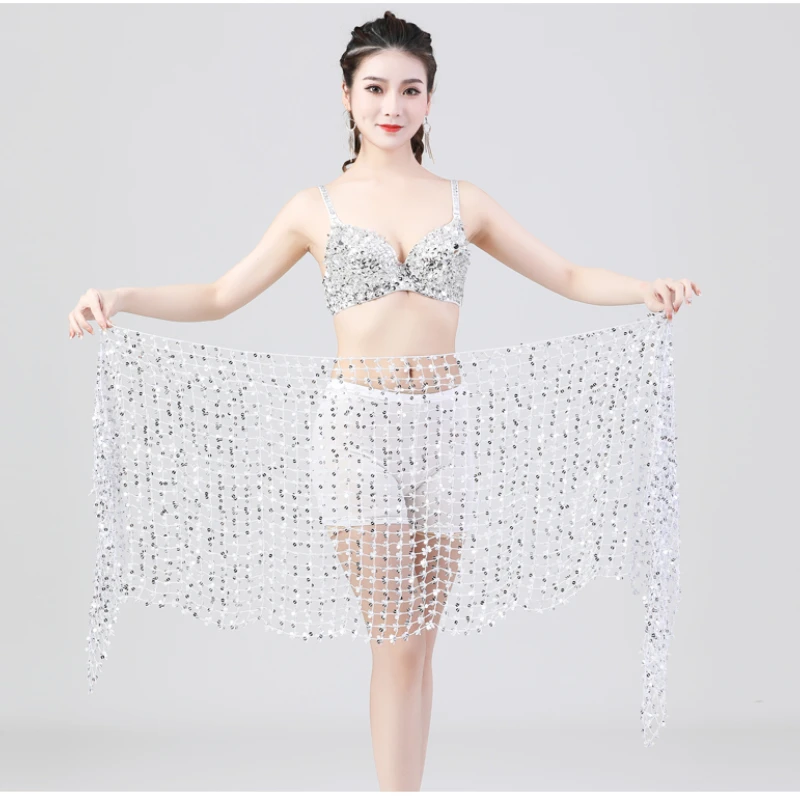 Belly Dance Hip Hollow  Scarf Wemen Scarf Dance Sequins Arabic Latin Hip Scarf Sexy Belly Dance Belt Wrap Skirt 12 Colors